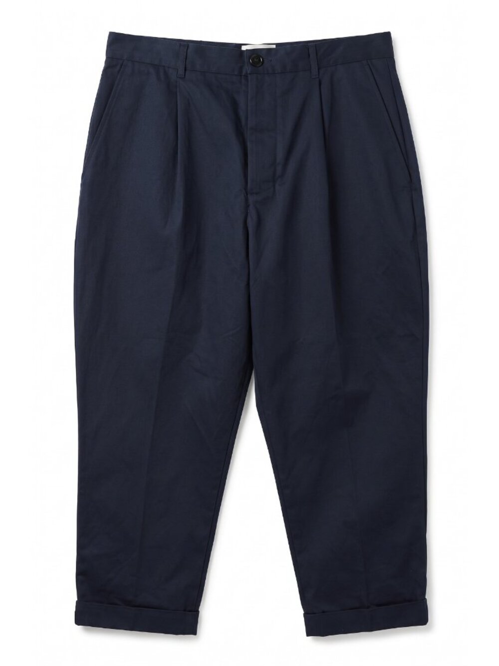 AMI ALEXANDRE MATTIUSSI Dark Navy CARROT Pleated Cropped Cotton Pants XXL NWT